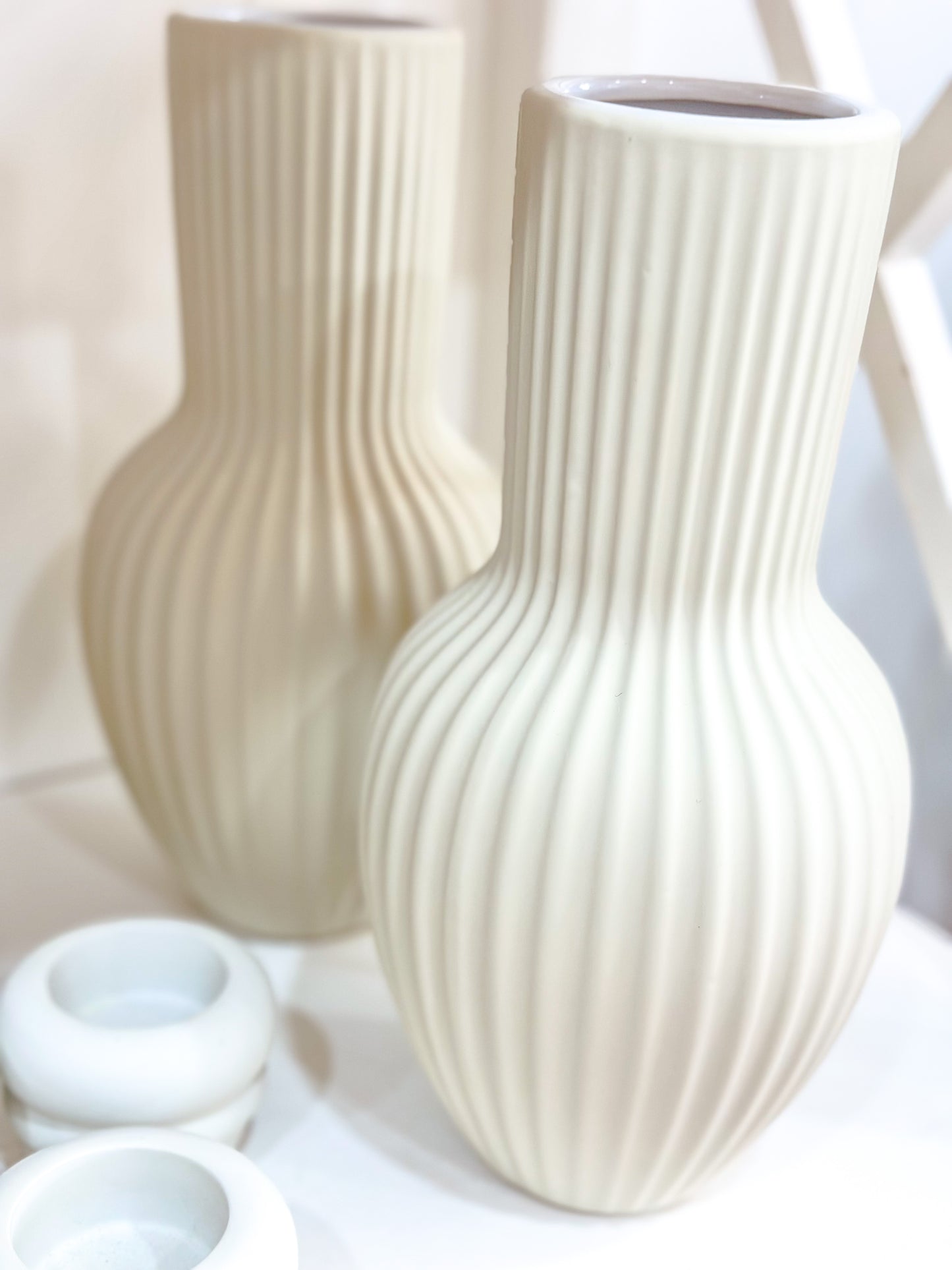 Sorrento Ribbed Ceramic Vase