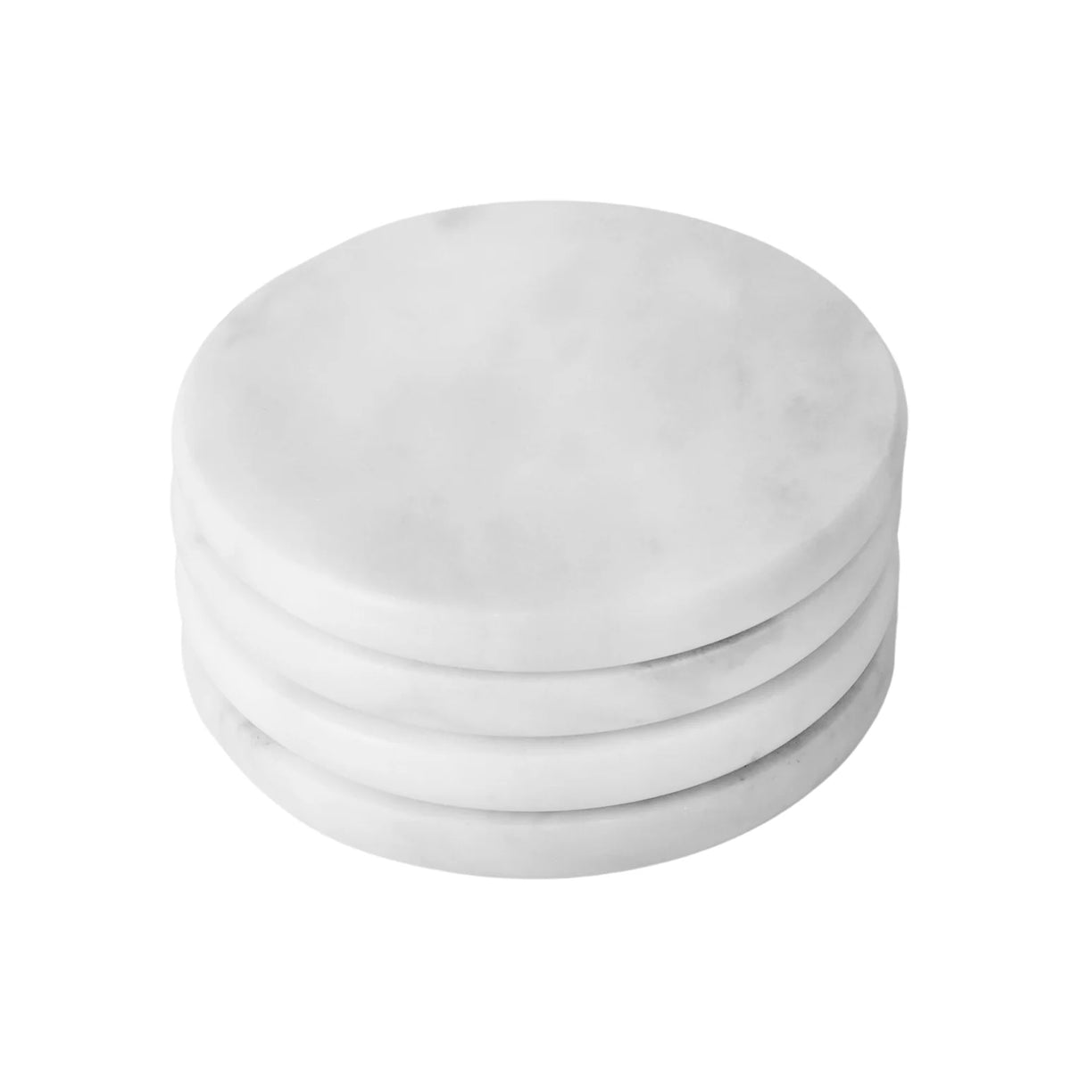 Davis & Waddell Nuvolo Marble Coaster 4pcs Set White