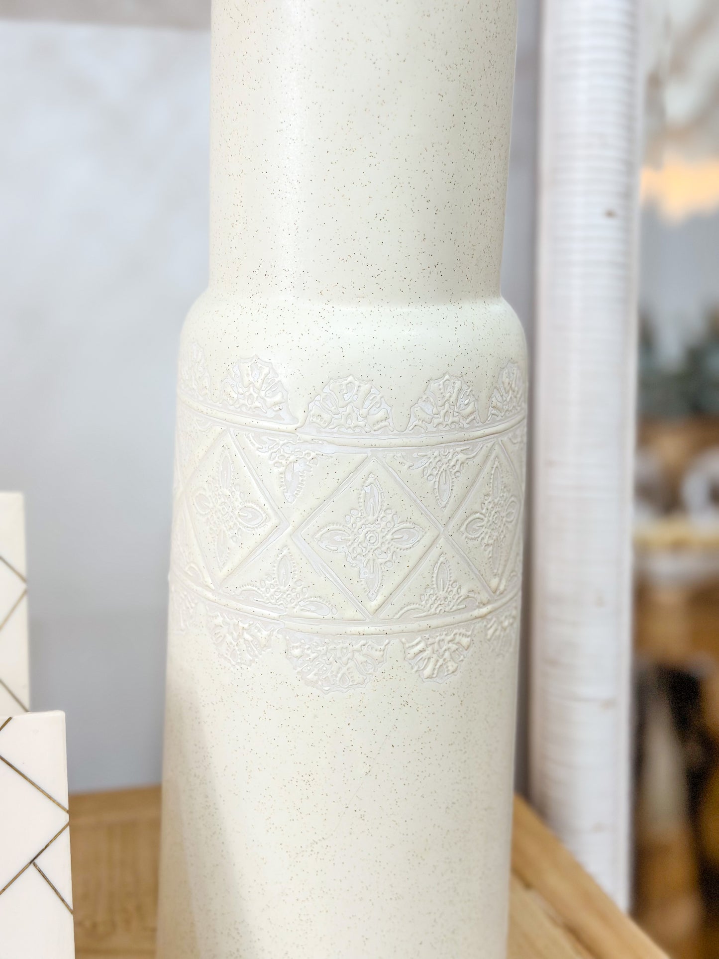 Palermo Embossed Ceramic Vase