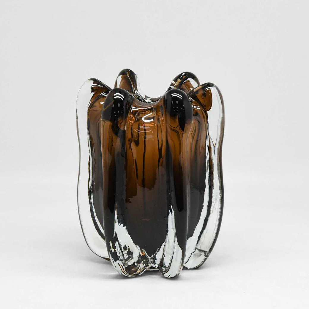 Handblown Glass Vase – Small – Brown