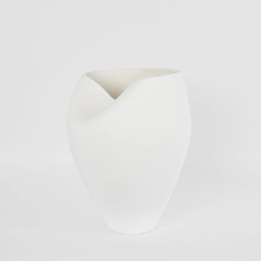 White Sculptural Ceramic Vase – Small (Copy)