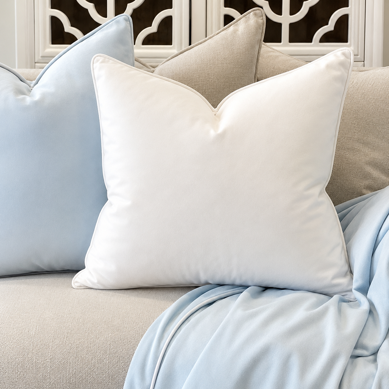 BONDI IVORY CUSHION SQUARE