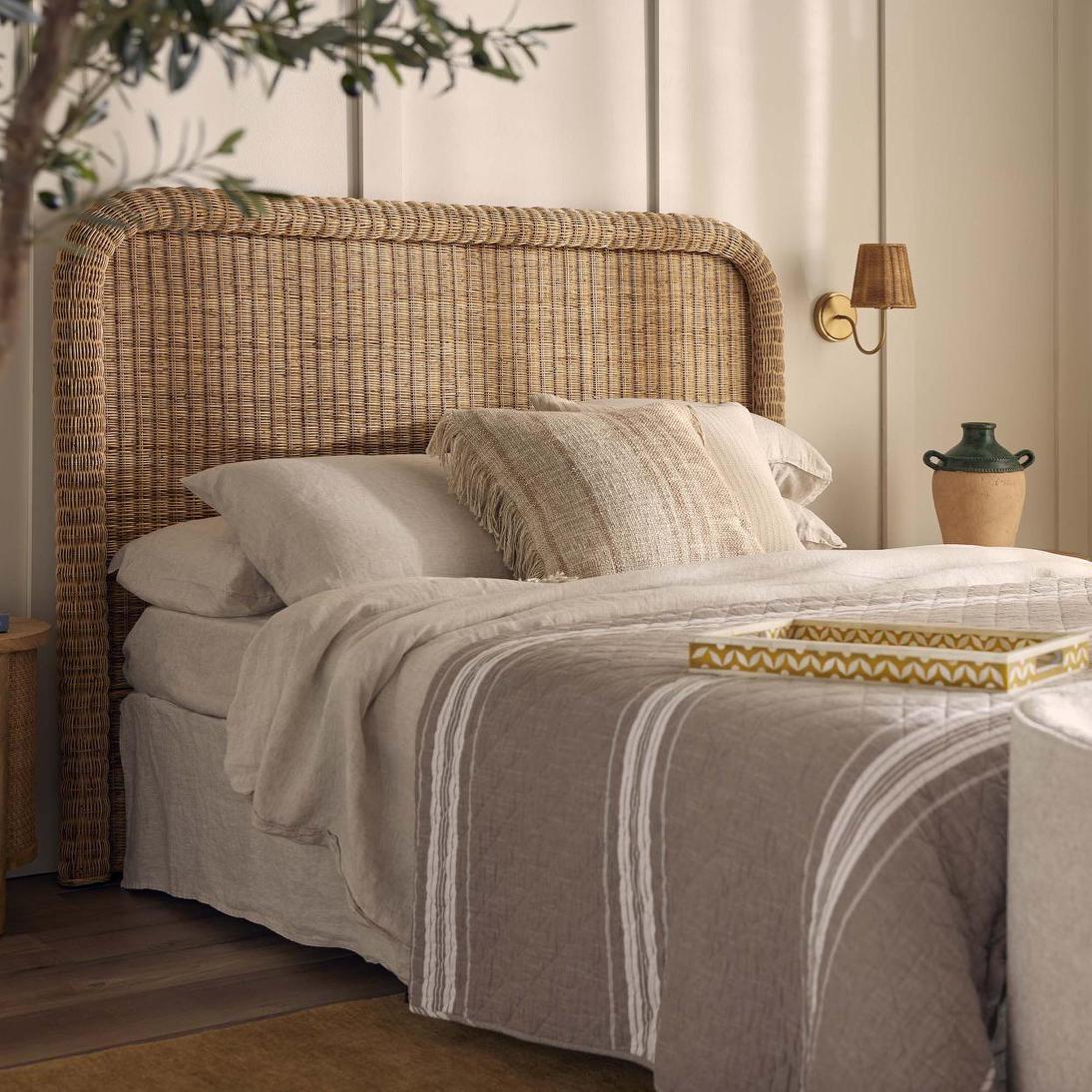 Long Island King Size Rattan Bedhead