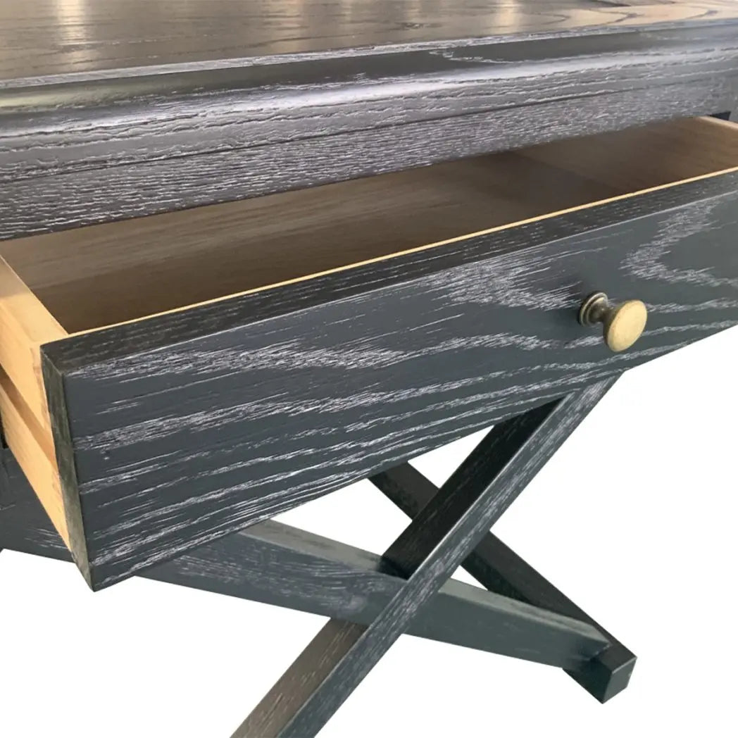 Levi Side Table Black Oak