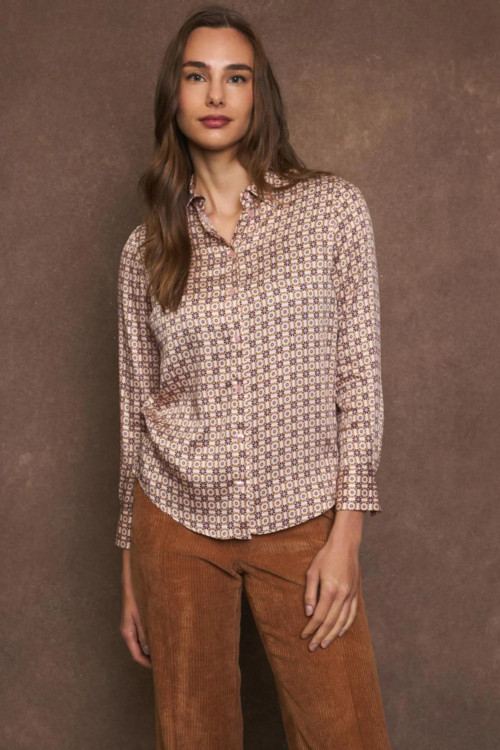 Vida Print Shirt – Pink