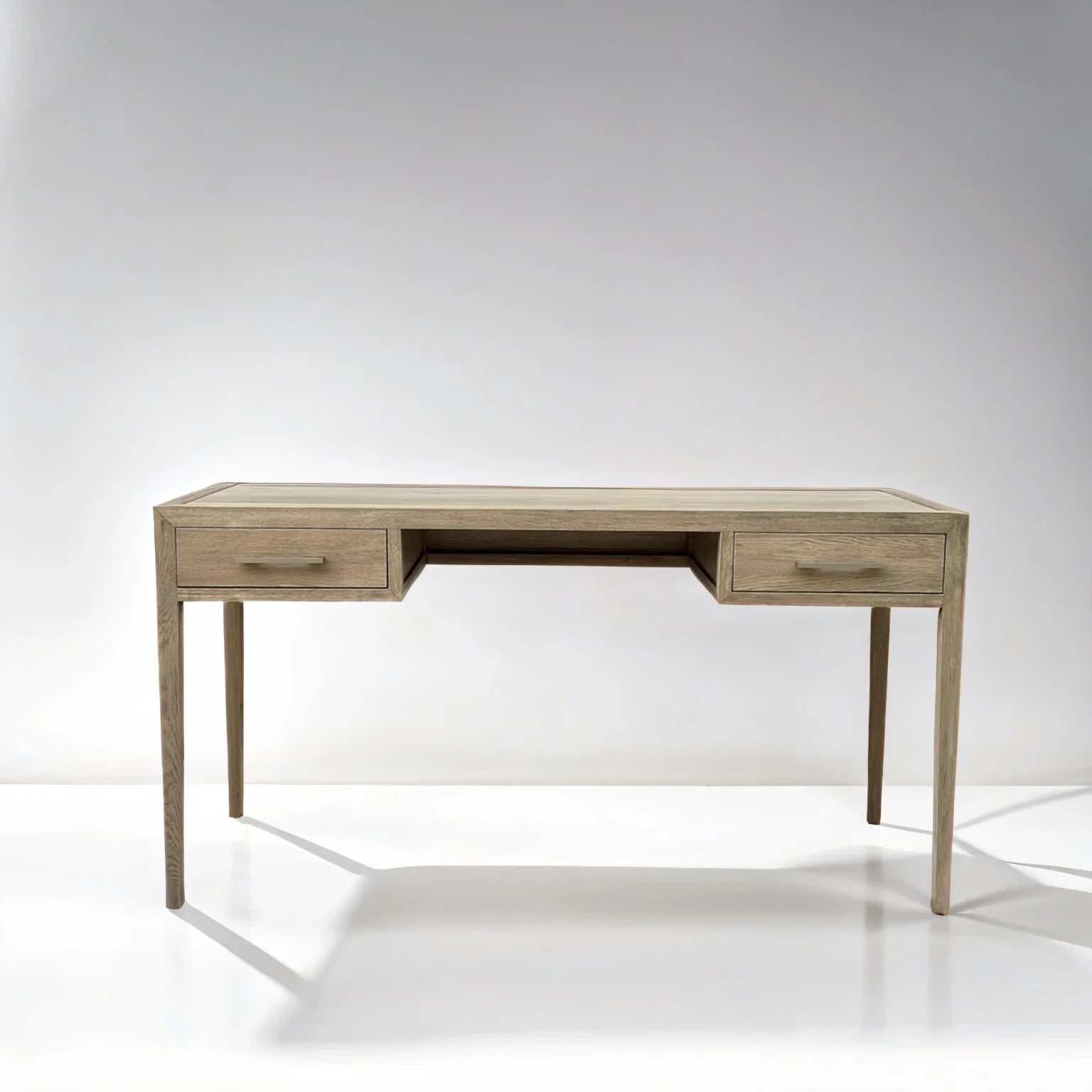 French Contemporary Desk Weathered Oak – Cabana