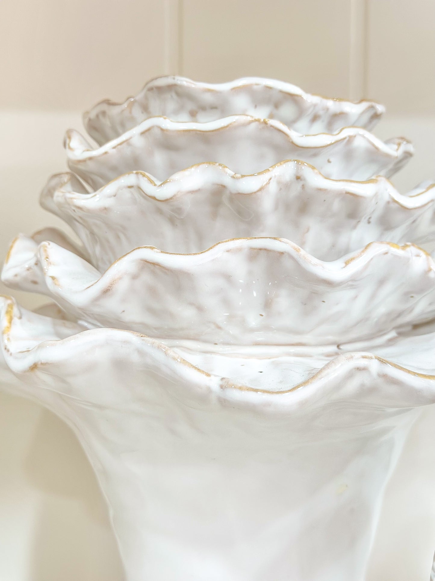Coral Bloom Ceramic Vase