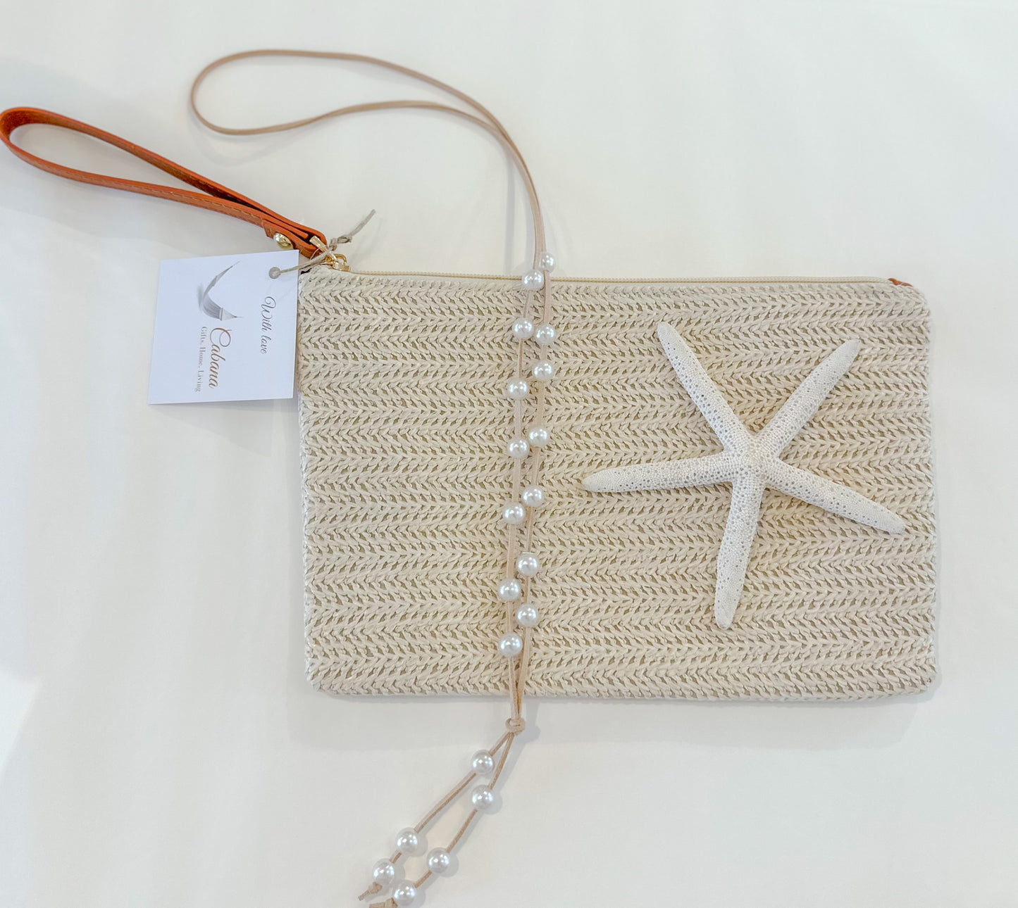 Natural Suede & Pearl Beaded Necklace