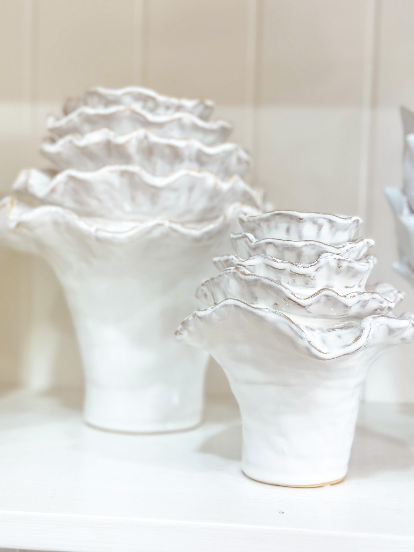 Coral Bloom Ceramic Vase