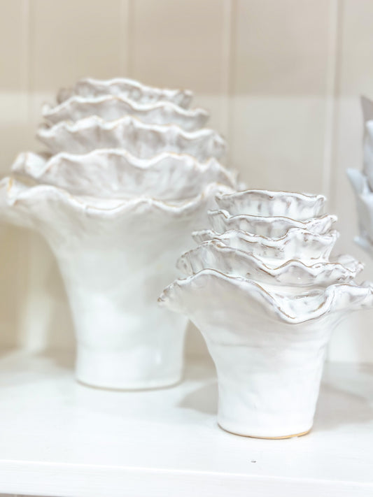 Coral Bloom Ceramic Vase