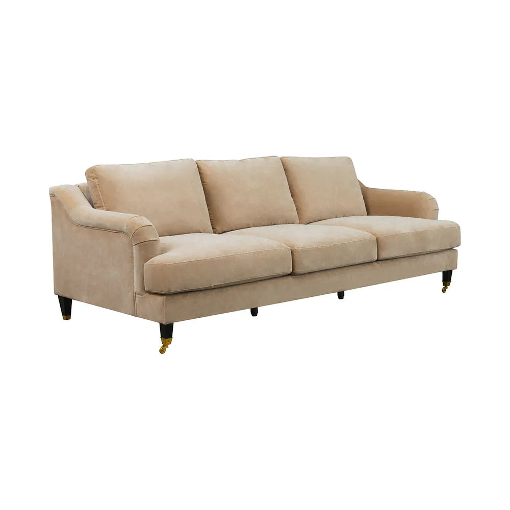 Aerin 3 Seater Sofa - Taupe Velvet
