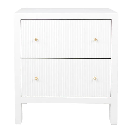 Ariana Large White Bedside Table