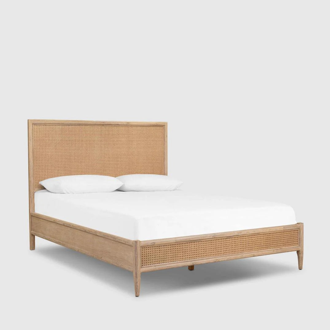 Bayview Queen Bed Natural Whitewash