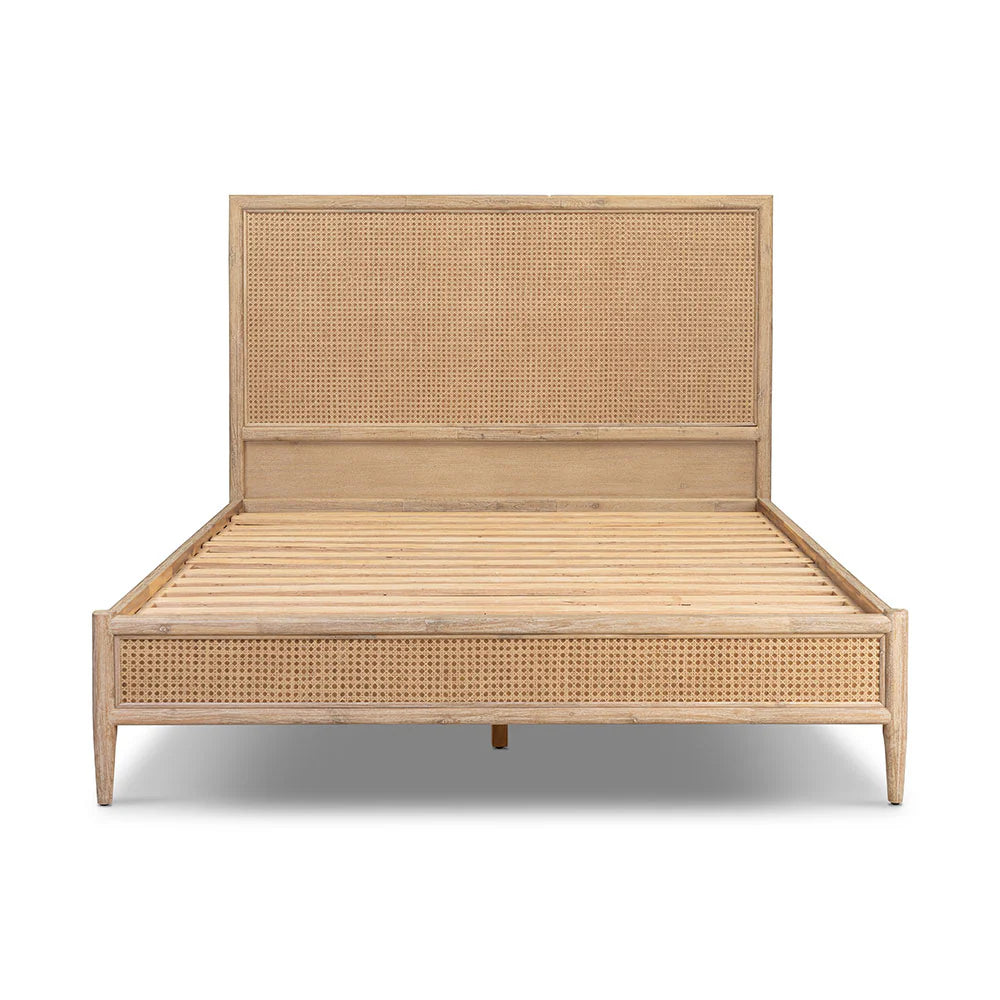 Bayview Queen Bed Natural Whitewash