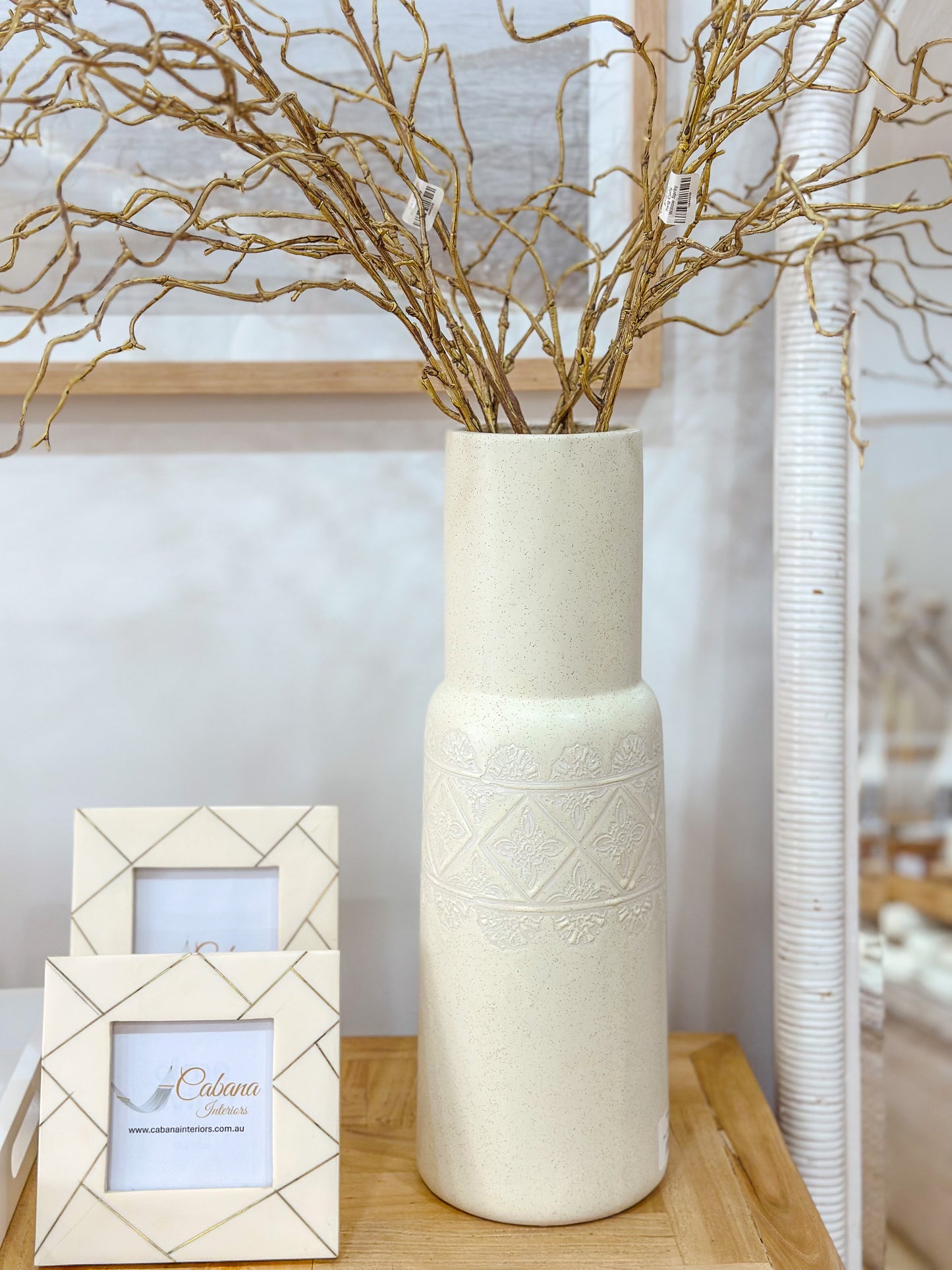 Palermo Embossed Ceramic Vase
