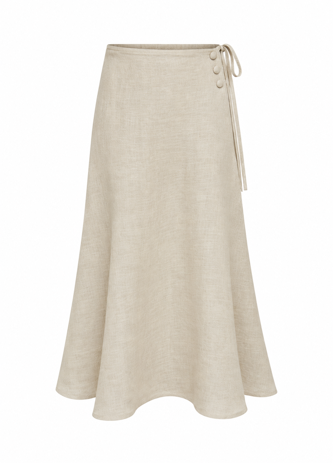 Linen Midi Skirt – natural
