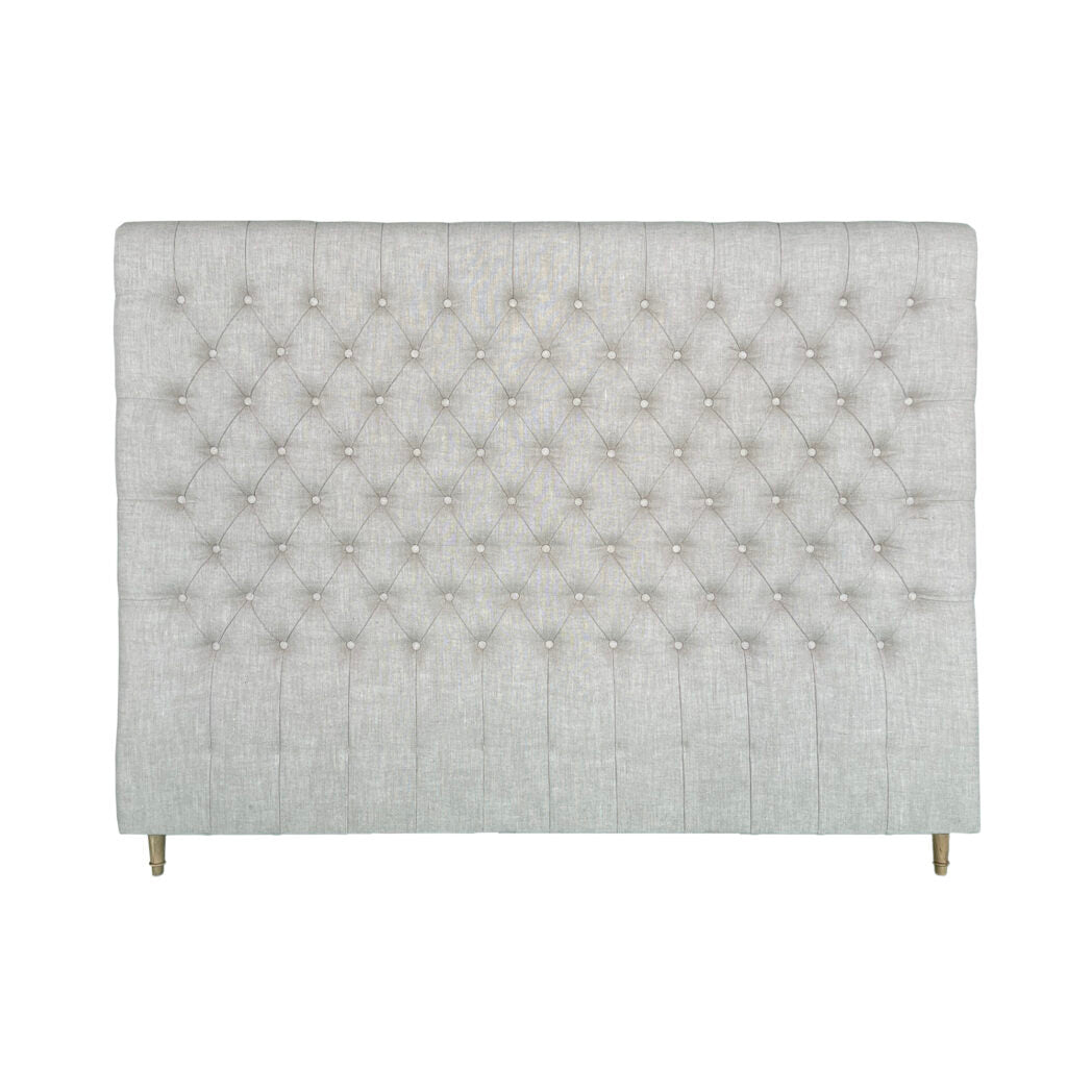Chesterfield Fabric Panel Headboard – Natural Linen