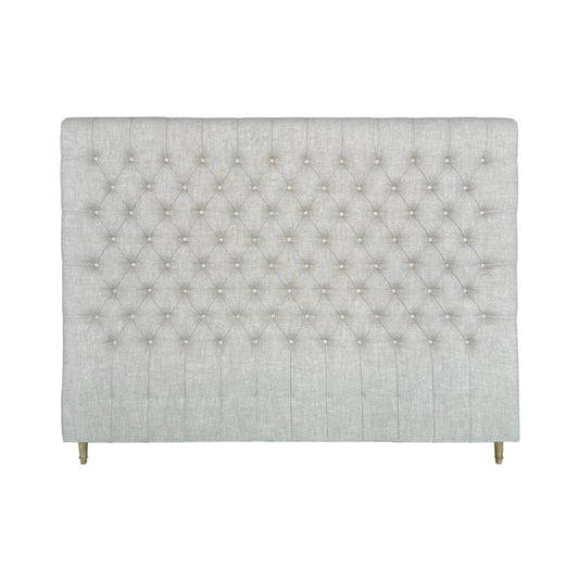 Chesterfield Fabric Panel Headboard – Natural Linen