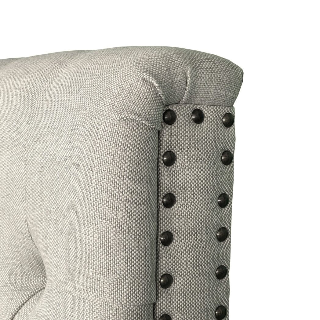 Chesterfield Fabric Panel Headboard – Natural Linen