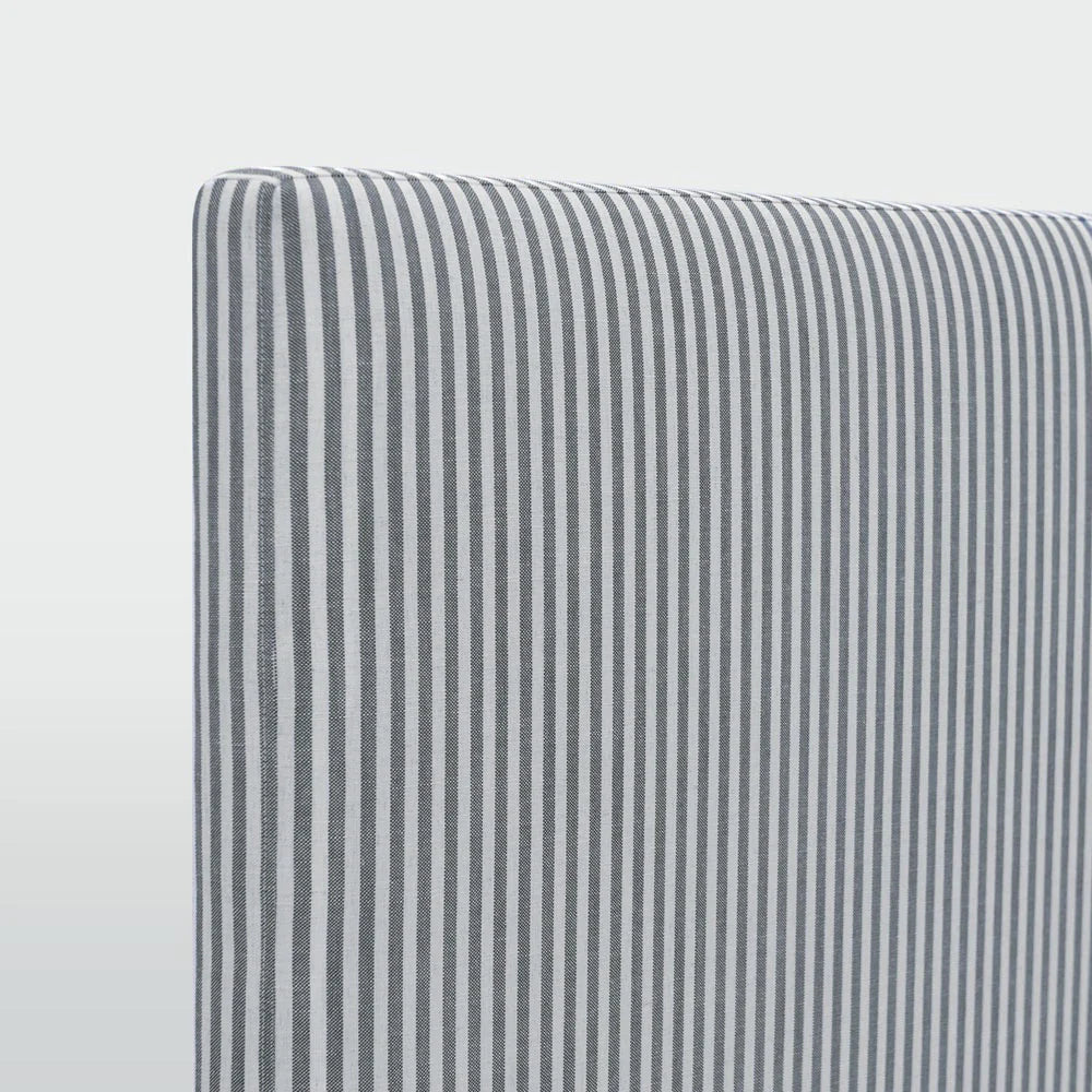 Newport Bedhead Queen White & Blue Pin stripe