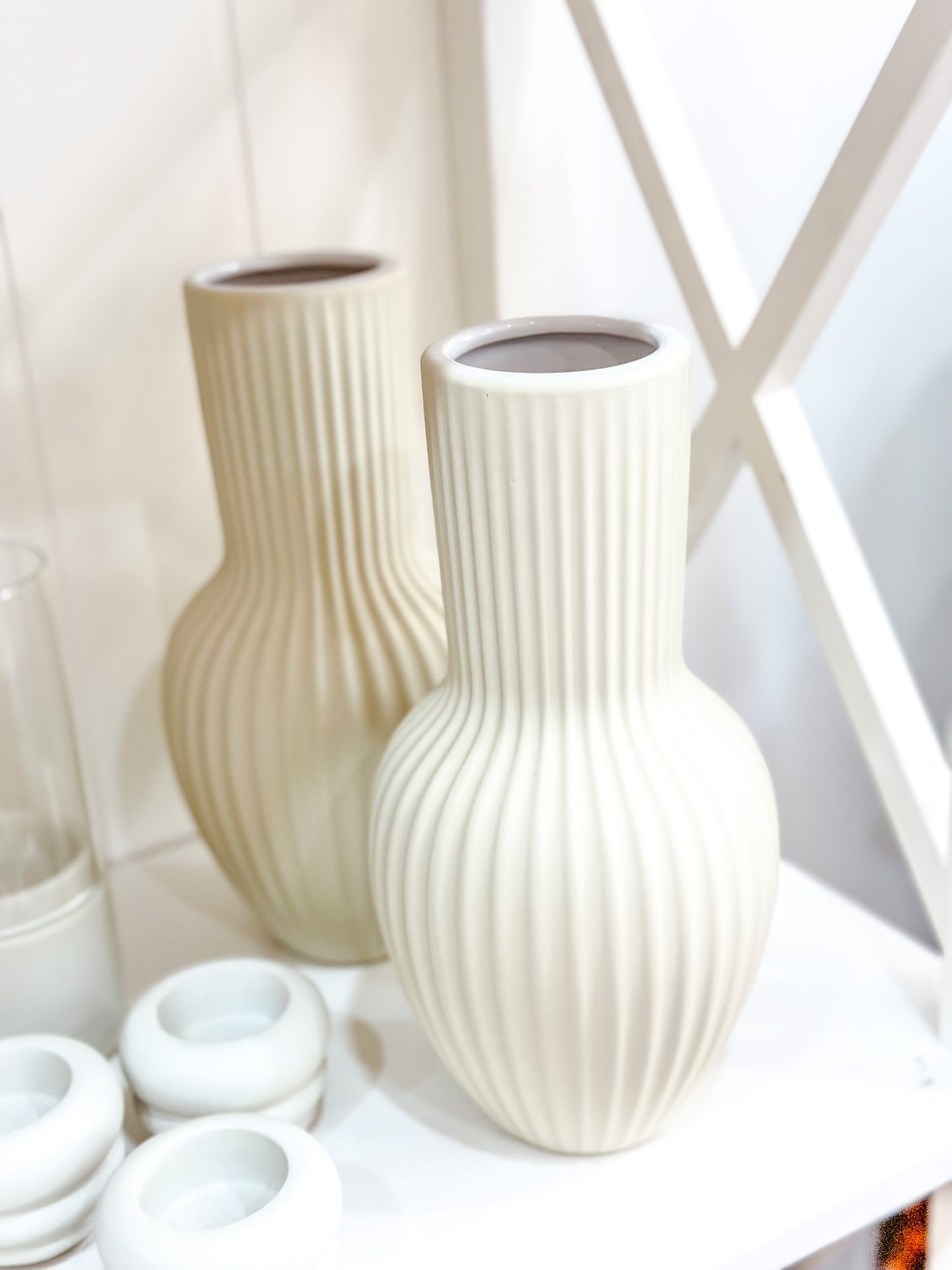 Sorrento Ribbed Ceramic Vase