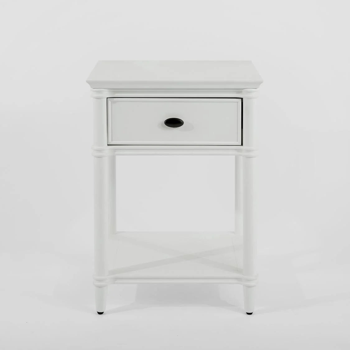 Dakota Bedside Table 1 Drawer White