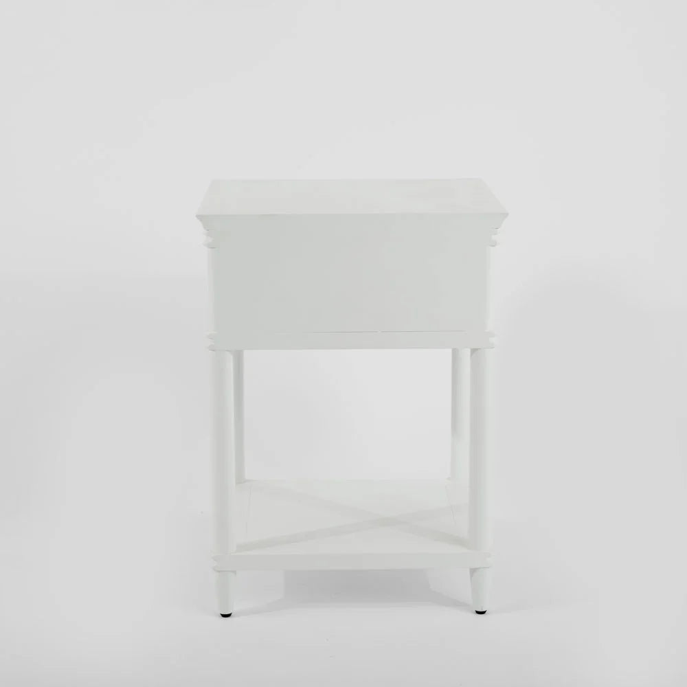 Dakota Bedside Table 1 Drawer White
