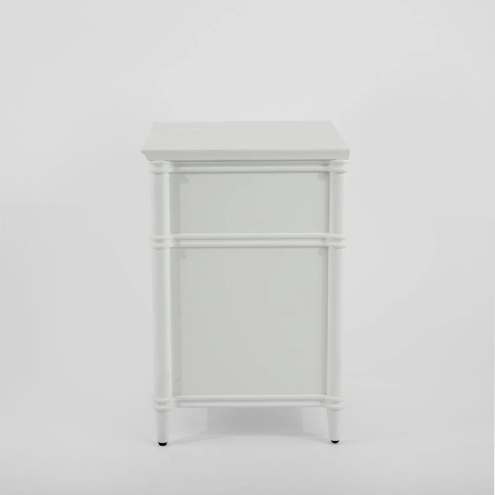Dakota Bedside Table 3 Drawer White