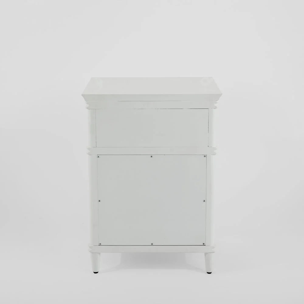 Dakota Bedside Table 3 Drawer White