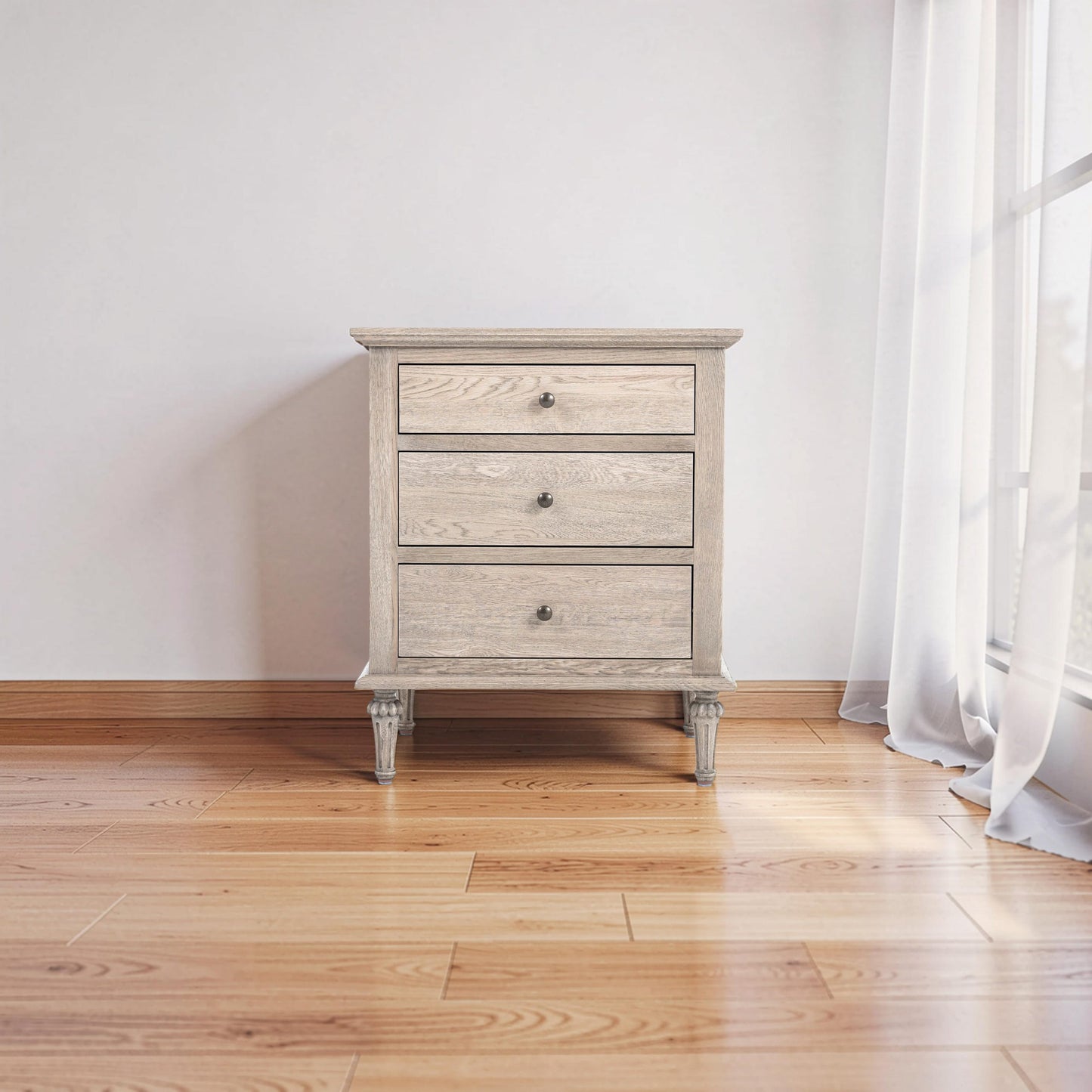 Emmerson Oak Side Table Round Knob