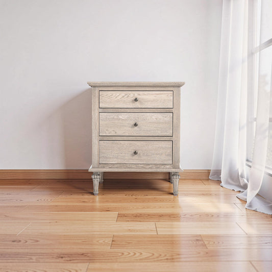 Emmerson Oak Side Table Round Knob