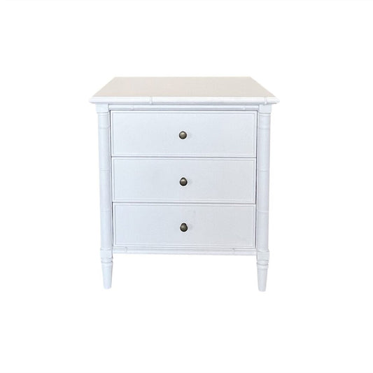 Erickson 3-Drawer Side Table White
