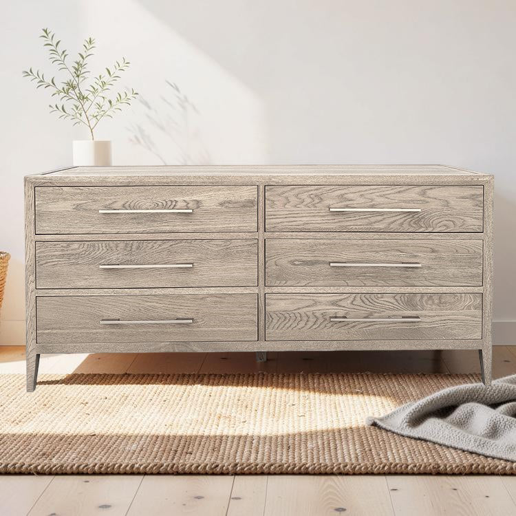 French Contemporary Dresser Weathered Oak