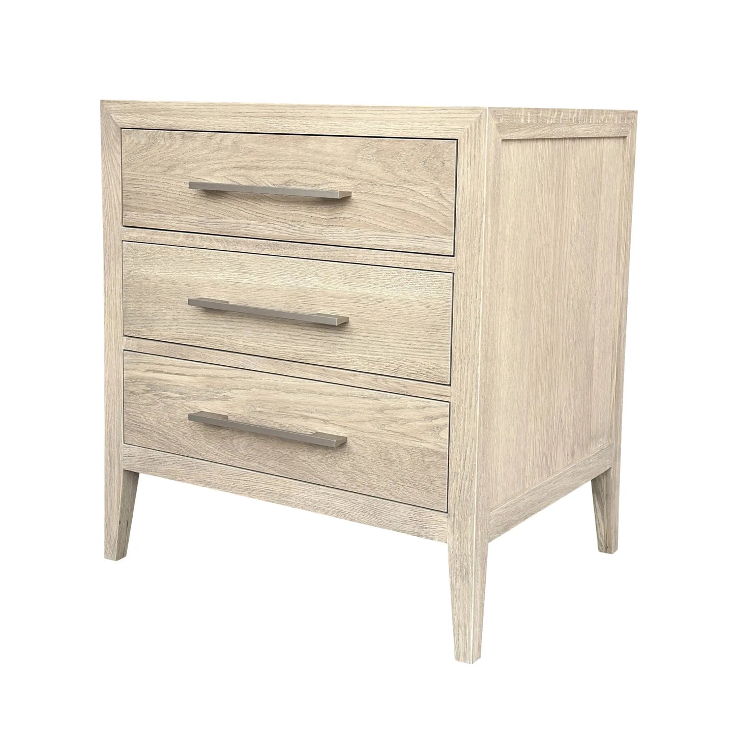French Contemporary Oak Bedside Table 65cm