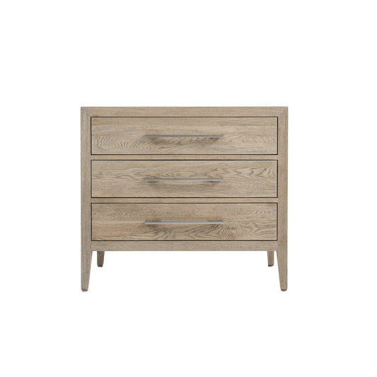 French Contemporary Oak Bedside Table 80cm