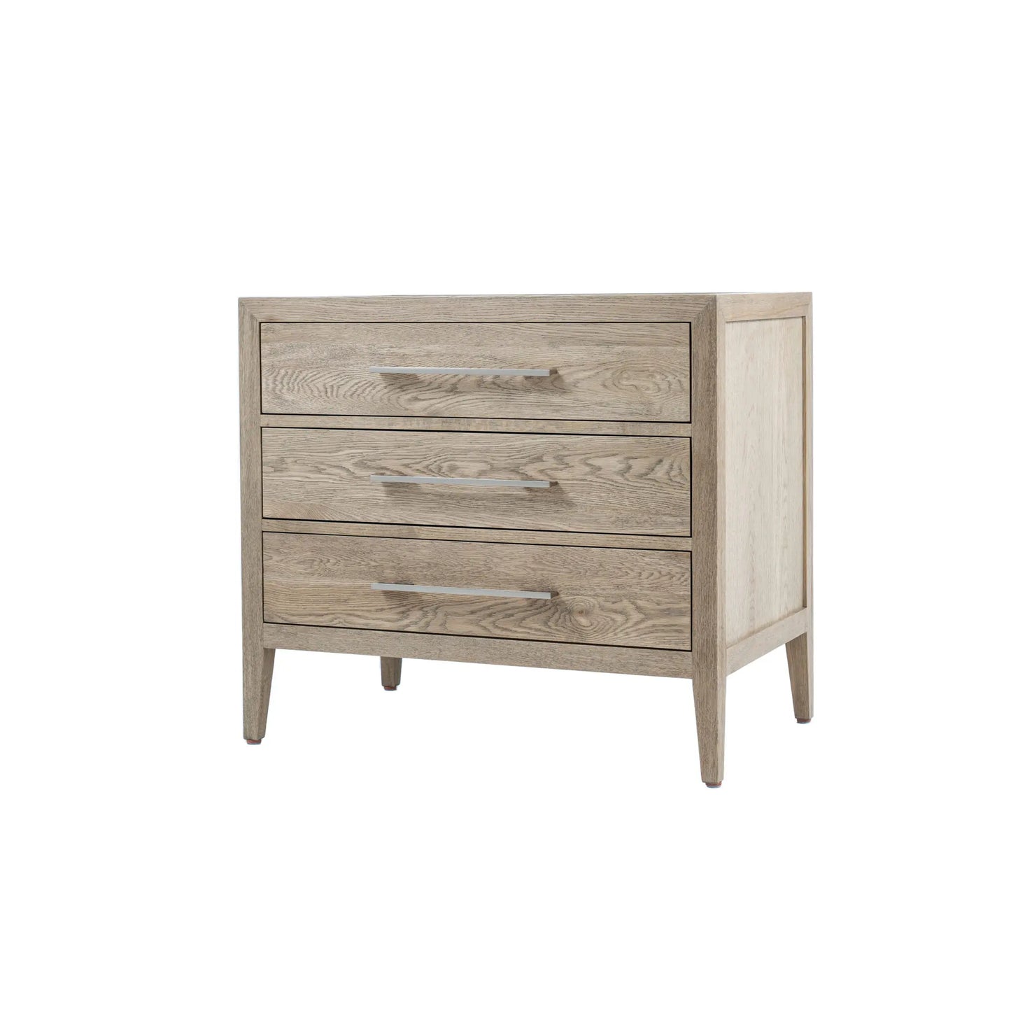 French Contemporary Oak Bedside Table 80cm