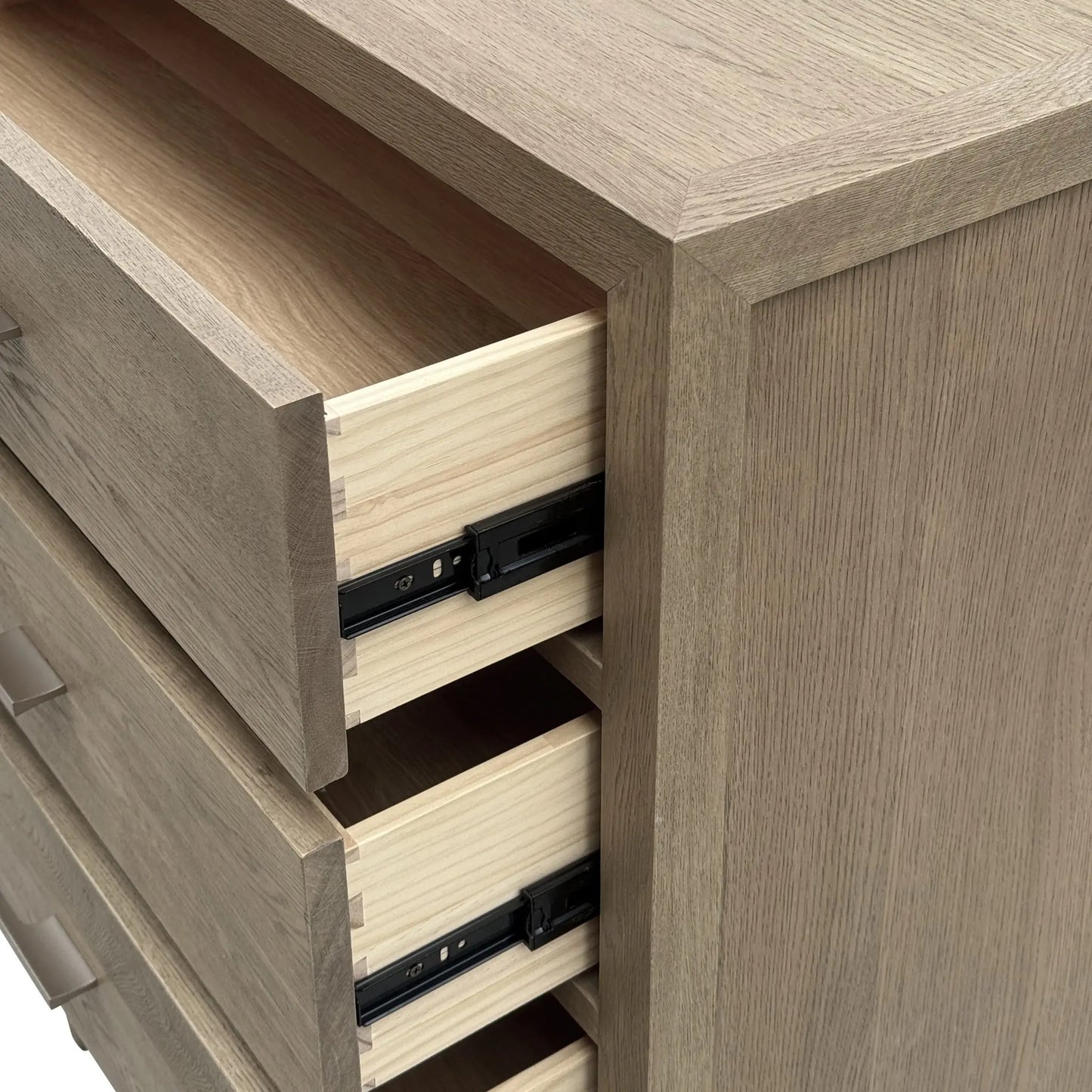 French Contemporary Tallboy Weathered Oak