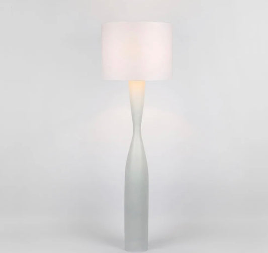 CALLUM FLOOR LAMP BASE WHITE WITH SHADE WHITE