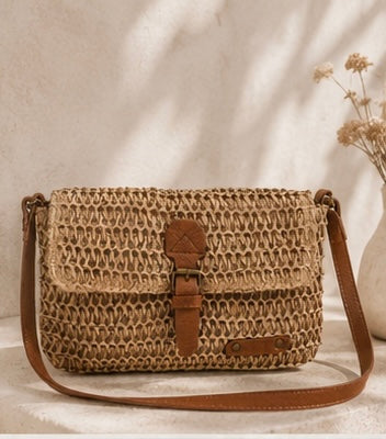 Coastal Woven Crossbody Bag