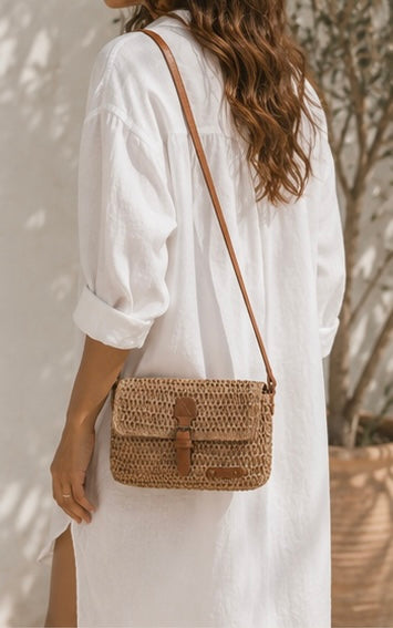 Coastal Woven Crossbody Bag