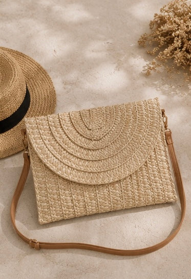 Wicker Crossbody Clutch