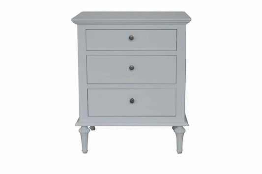 Emmerson White Side Table Round Knob