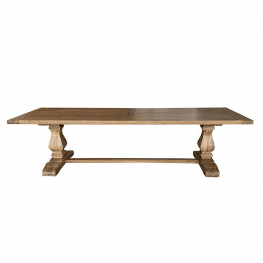 Oak Trestle Rectangular Dining Table Natural