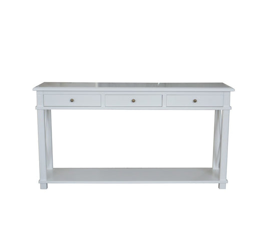 X Brace Console Table White