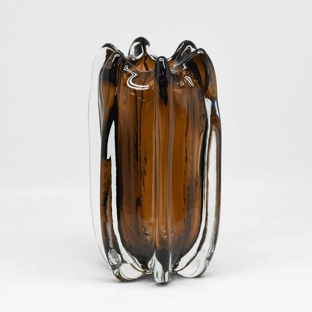 Handblown Glass Vase – Brown