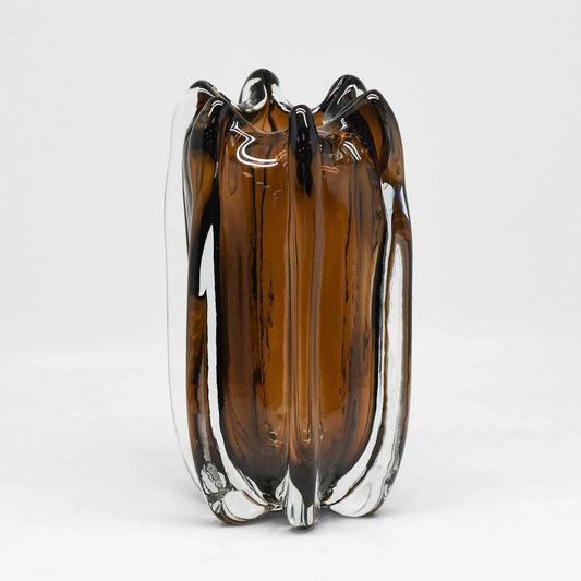 Handblown Glass Vase – Brown