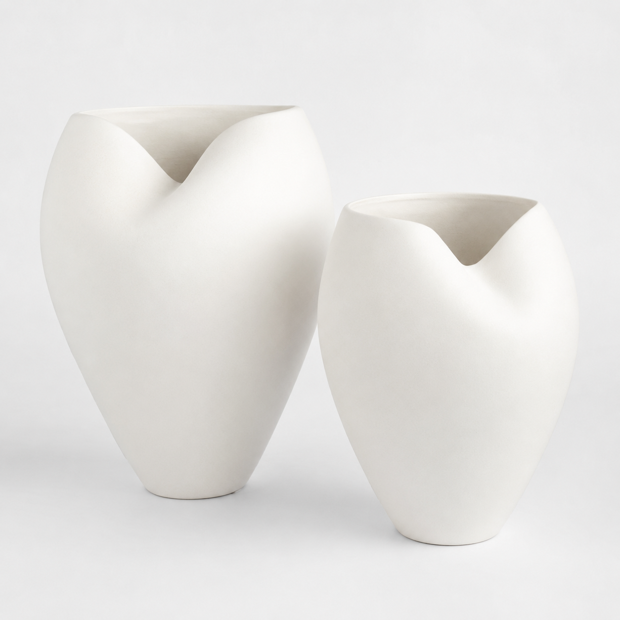 White Sculptural Ceramic Vase
