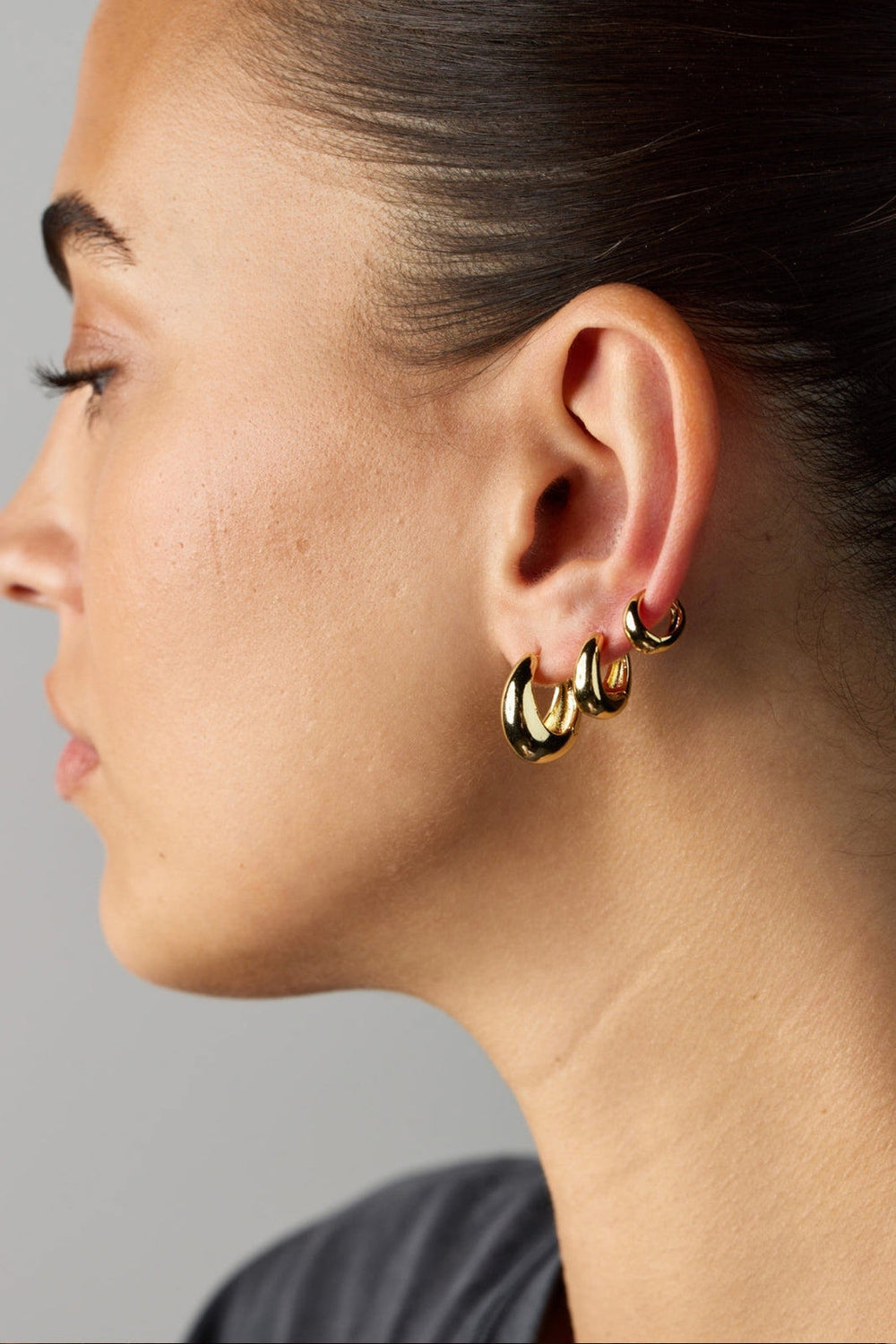 STEPH HOOP SMALL - GOLD