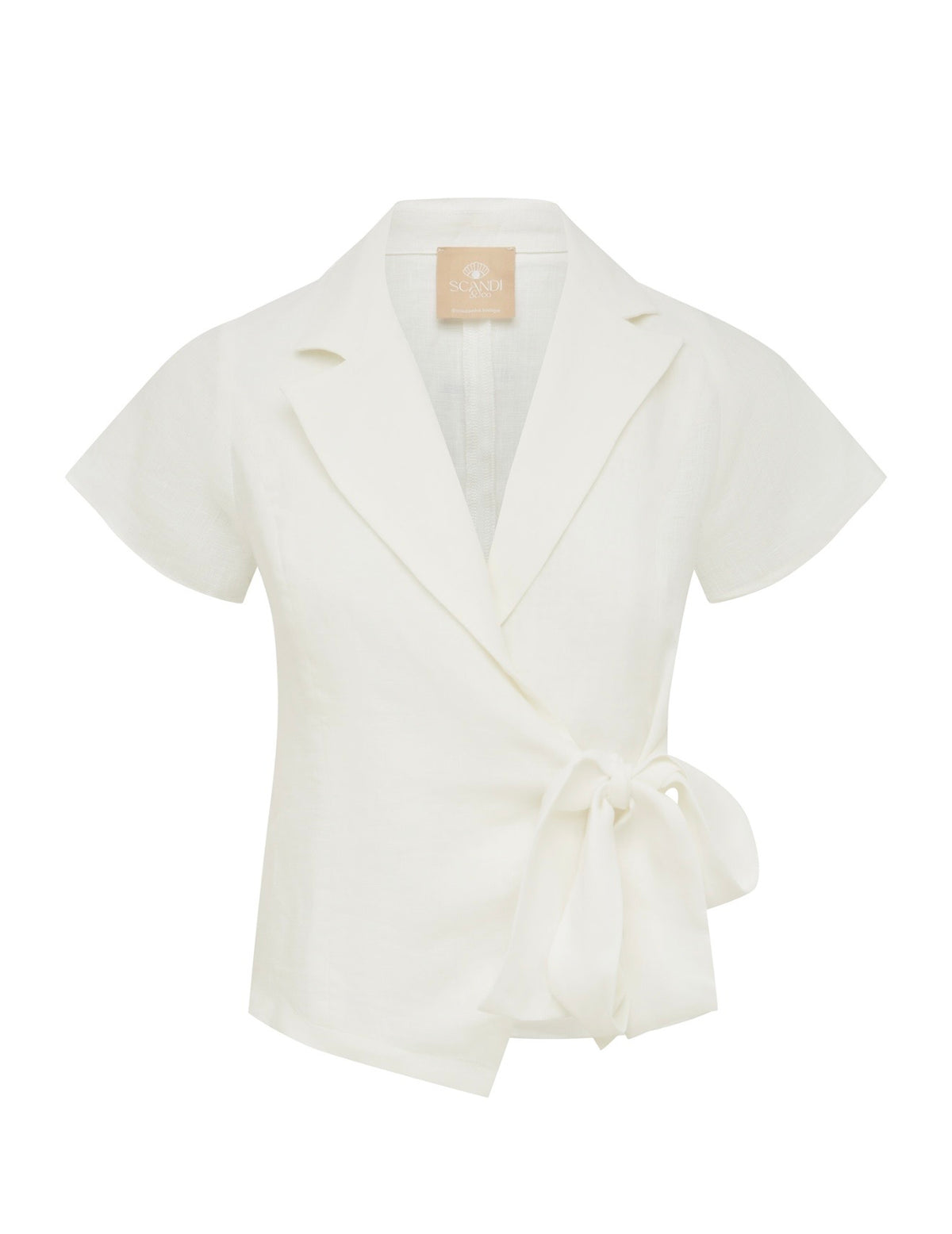 Scandi & Co. Linen Wrap Top