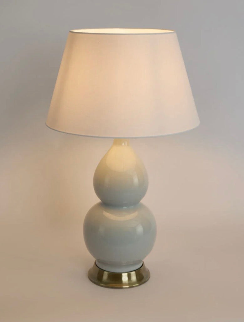 Terrigal Ceramic Pale Blue Table Lamp & Shade